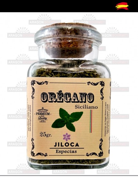 Bote de cristal oregano