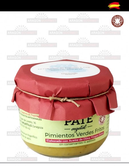 Pate vegetal de pimientos verdes fritos