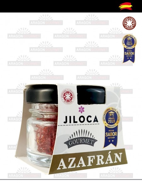 azafran en bote de cristal  lado izquierdo