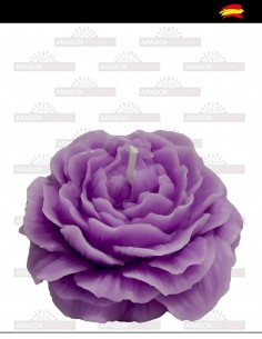 aromatic candle lilac flower front