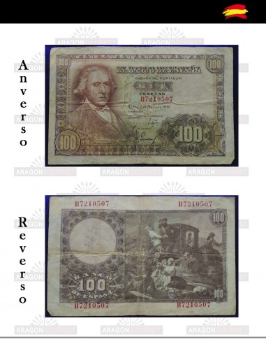 Billete de 100 pesetas del 1948