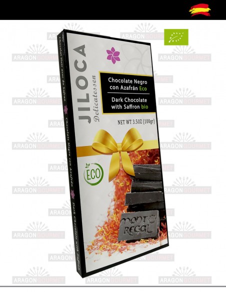 Chocolate Negro 72% cacao con azafrán BIO