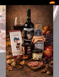 Couverture du Coffret Cadeau Gourmet avec Vin et Épicerie Fine