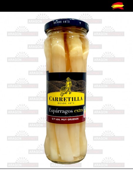Small jar of white asparagus