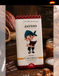 Enrobage de chocolat noir et caramel au sel
