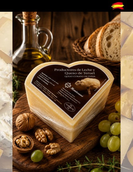 Wedge of aged Teruel cheese